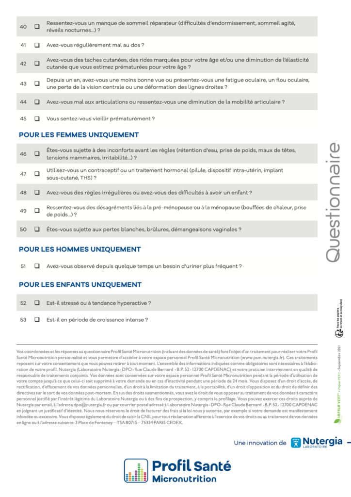 questionnaire IoMET